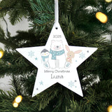 Personalised Polar Bear Christmas Star Ornament - Shop Christmas Decorations At Gift Moments - 2