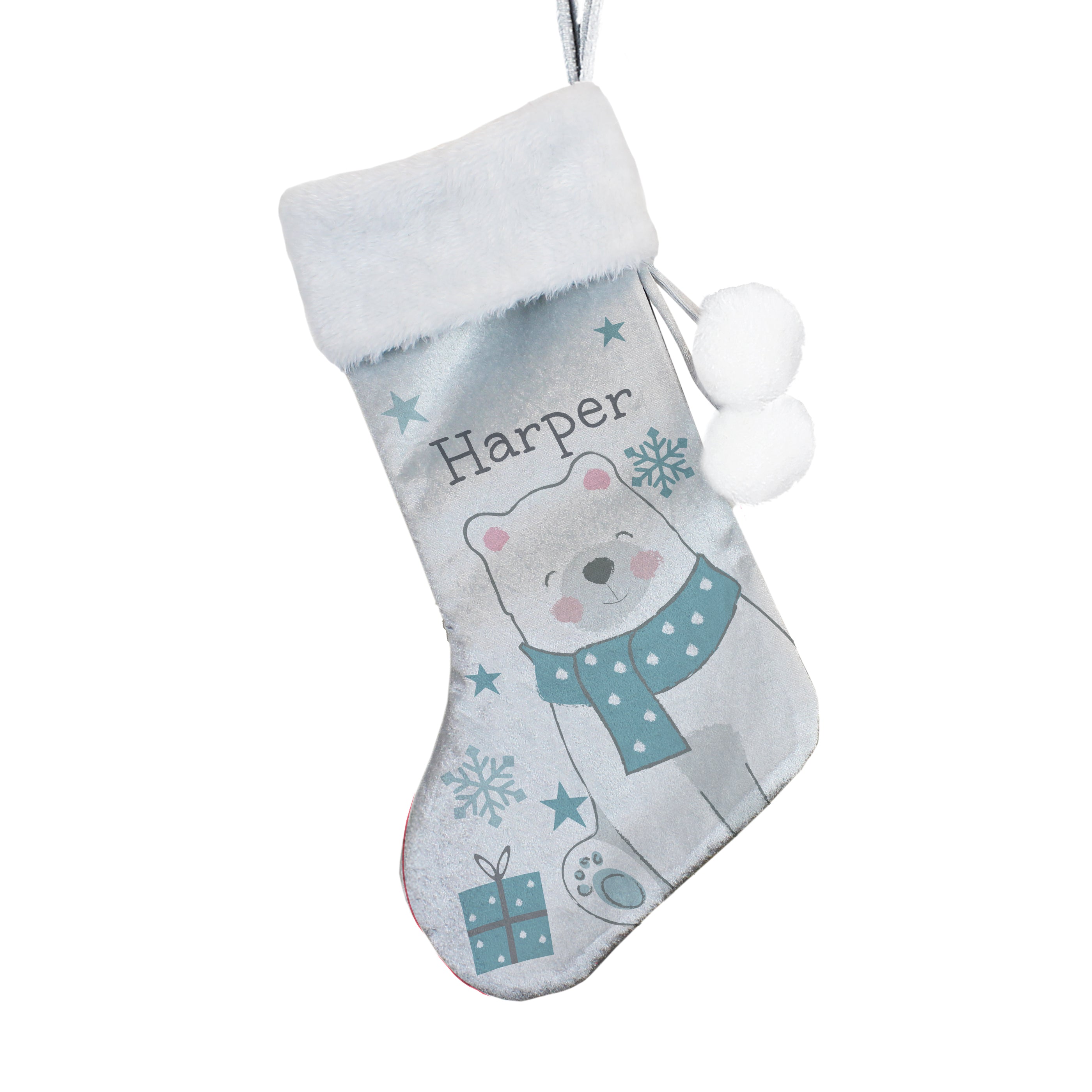 Personalised Polar Bear Christmas Stocking - Shop Christmas Stockings At Gift Moments - 4