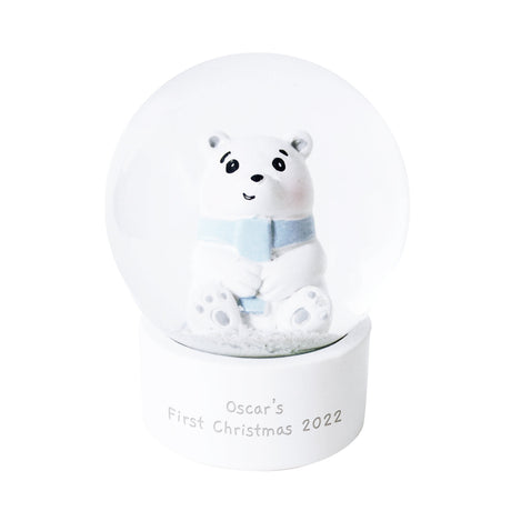 Personalised Polar Bear Any Name Snow Globe: 5 - Snow Globes By Gift Moments