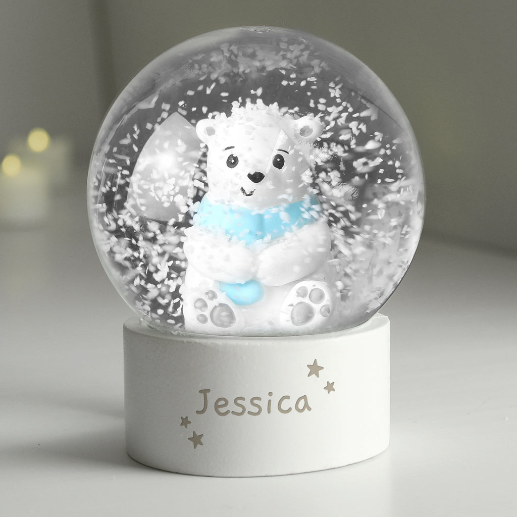 Personalised Polar Bear Any Name Snow Globe - Shop Snow Globes At Gift Moments - 2
