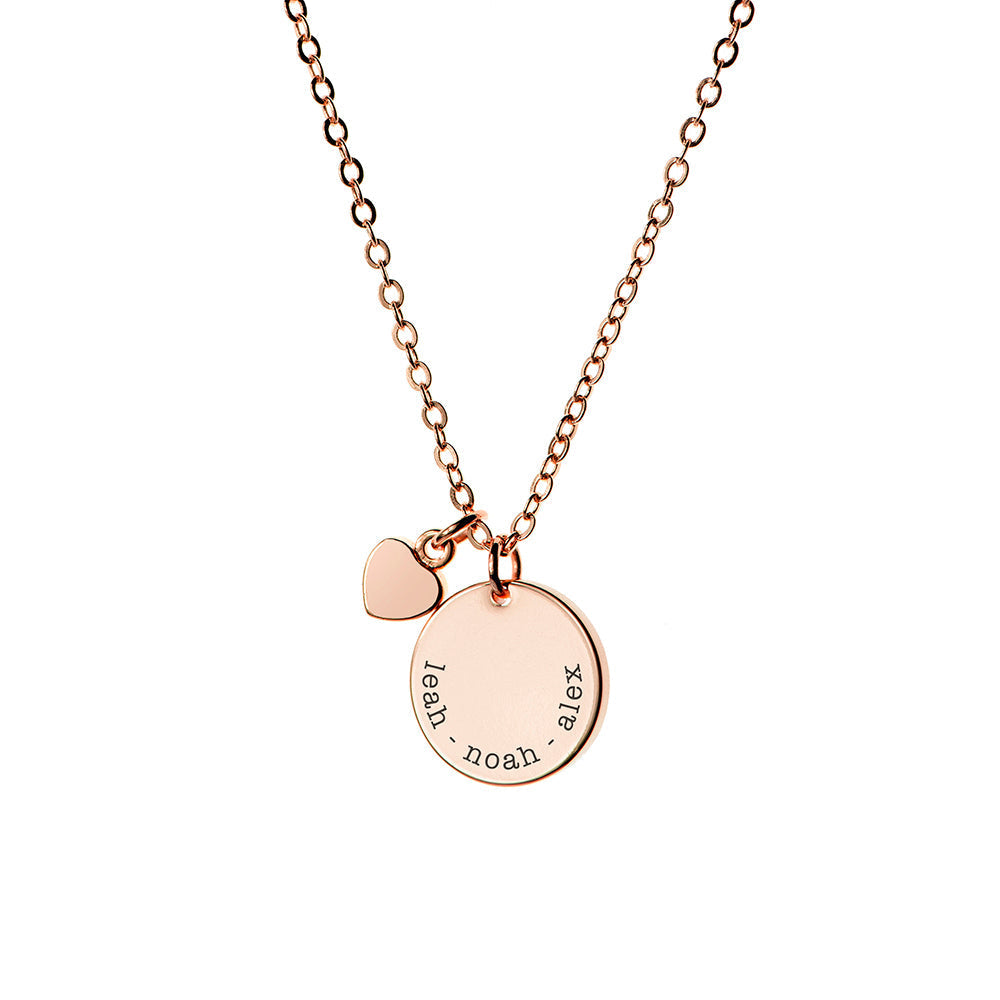 Personalised Polished Heart and Disc Necklaces: 5 - Necklaces By Gift Moments