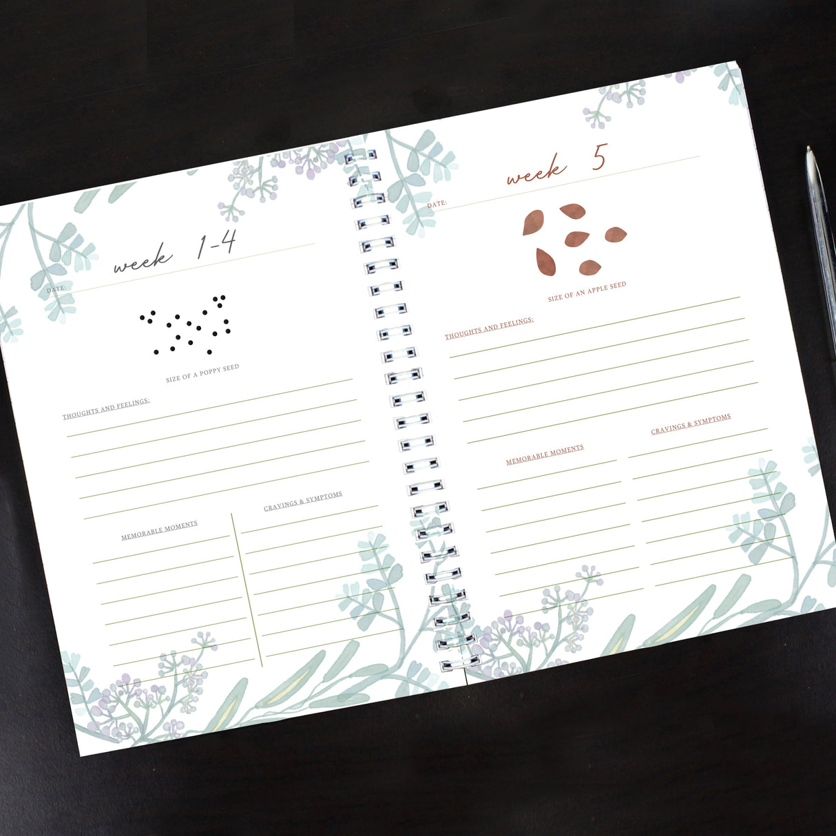 Personalised Pregnancy A5 Journal: 4 - Notebooks By Gift Moments