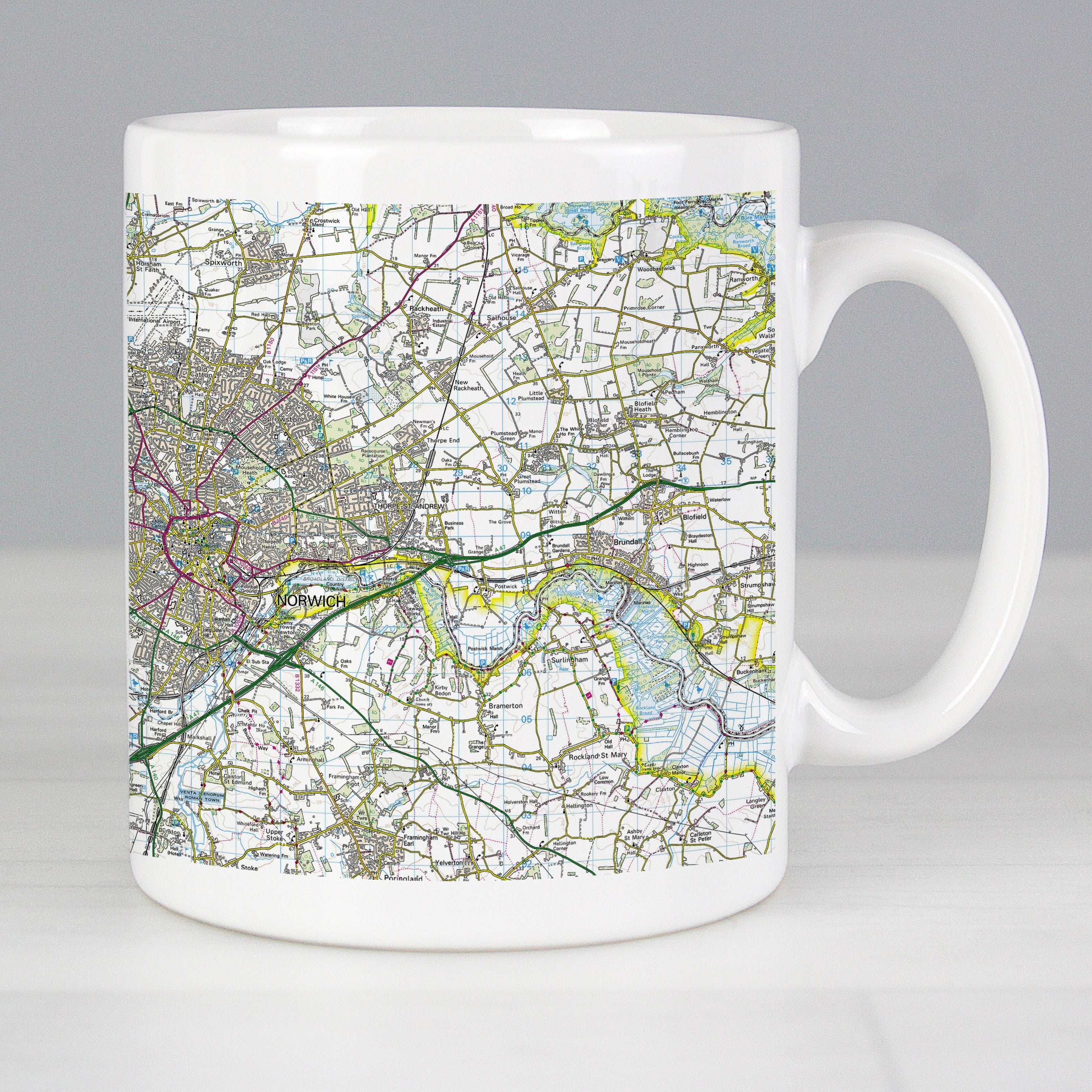 Personalised Present Day Edition Map Mug - Shop Mugs At Gift Moments - 1