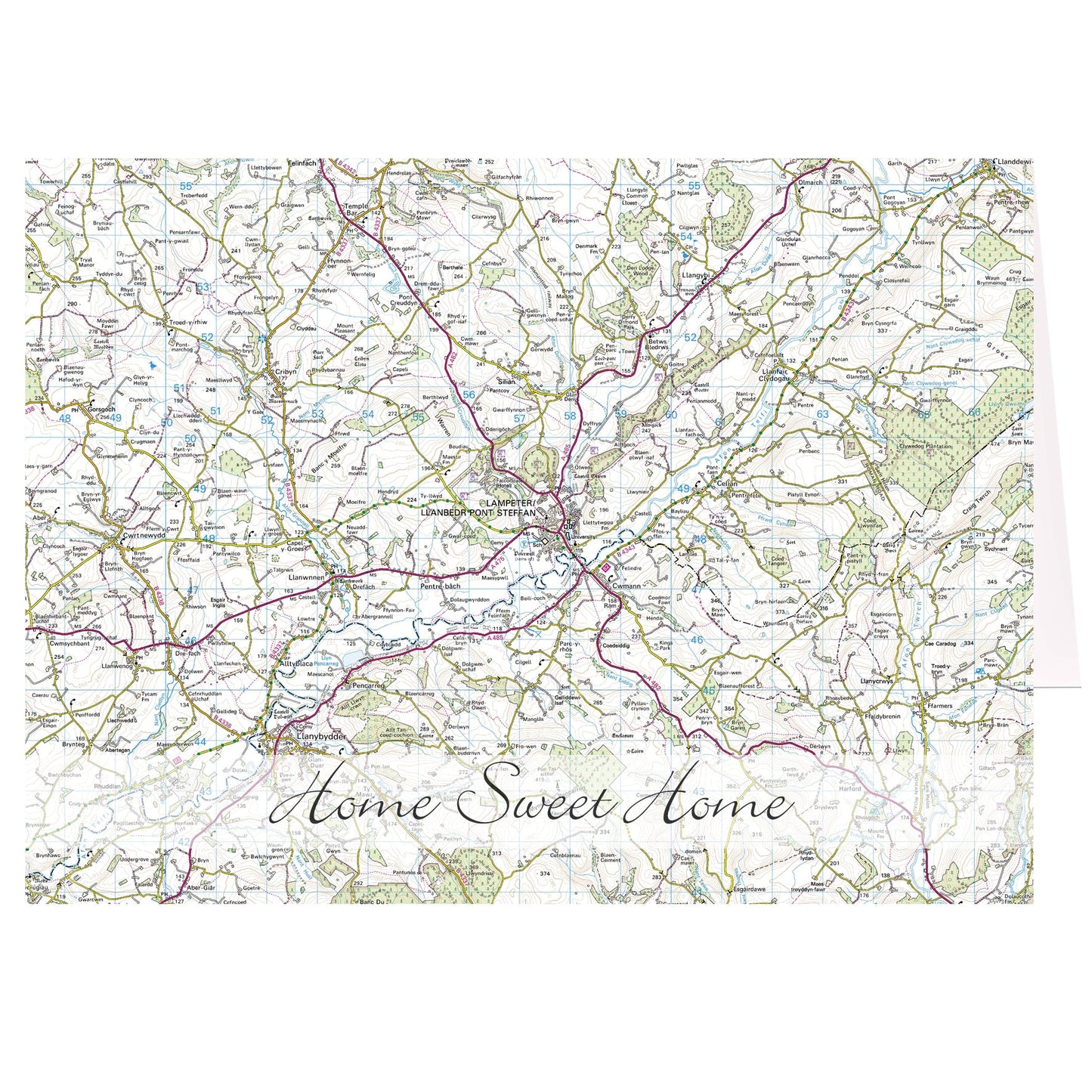 Personalised Present Day Map Card: 3 - Greeting Cards By Gift Moments