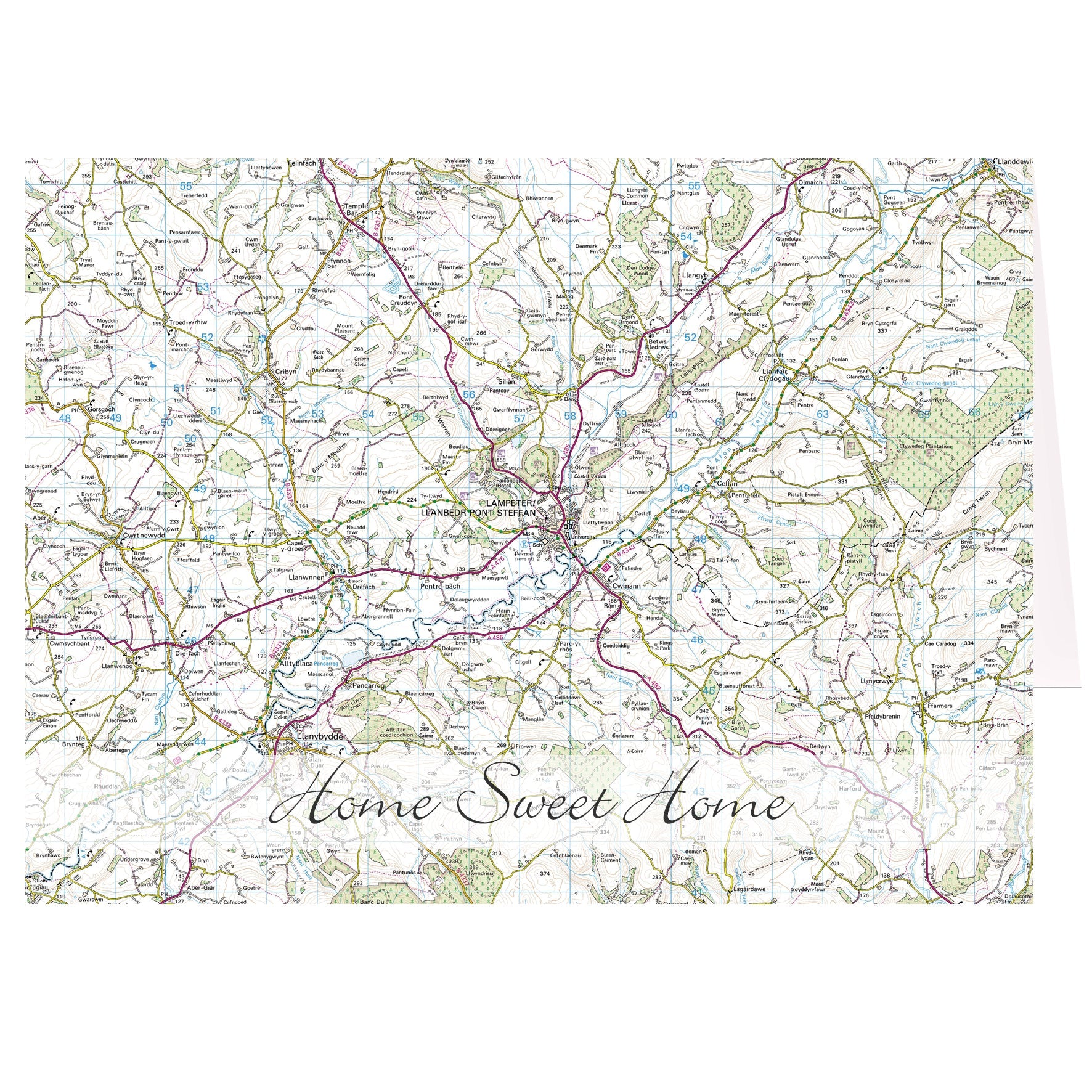 Personalised Present Day Map Card: 3 - Greeting Cards By Gift Moments