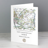 Personalised Present Day Map Compass Card: 4 - Greeting Cards By Gift Moments