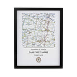 Personalised Present Day Map Compass Framed Prints: 8 - Framed Prints By Gift Moments