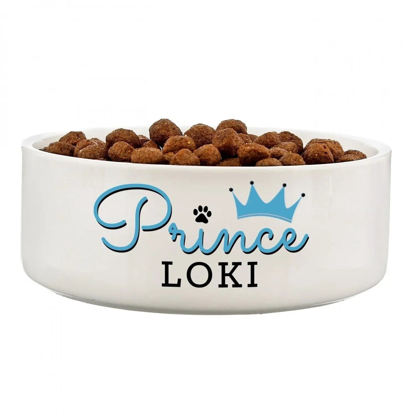 Personalised Prince 14cm Medium Ceramic White Pet Bowl: 3 - Pet Products By Gift Moments