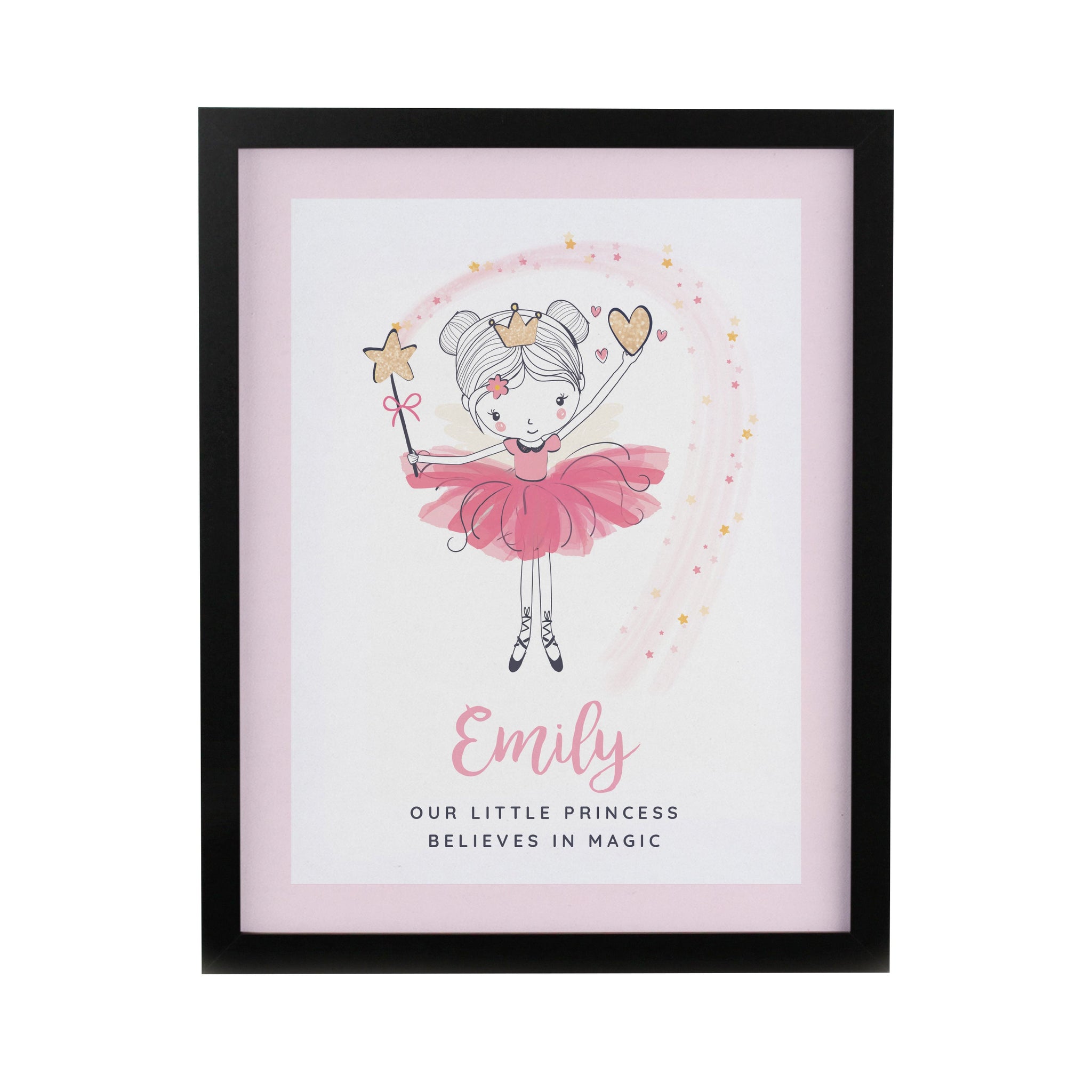 Personalised Princess Ballerina Framed Prints: 8 - Framed Prints By Gift Moments