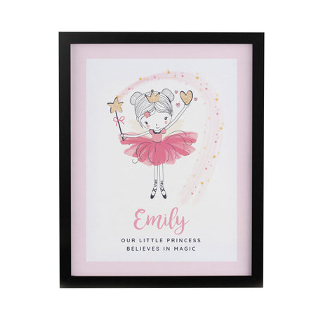 Personalised Princess Ballerina Framed Prints: 8 - Framed Prints By Gift Moments