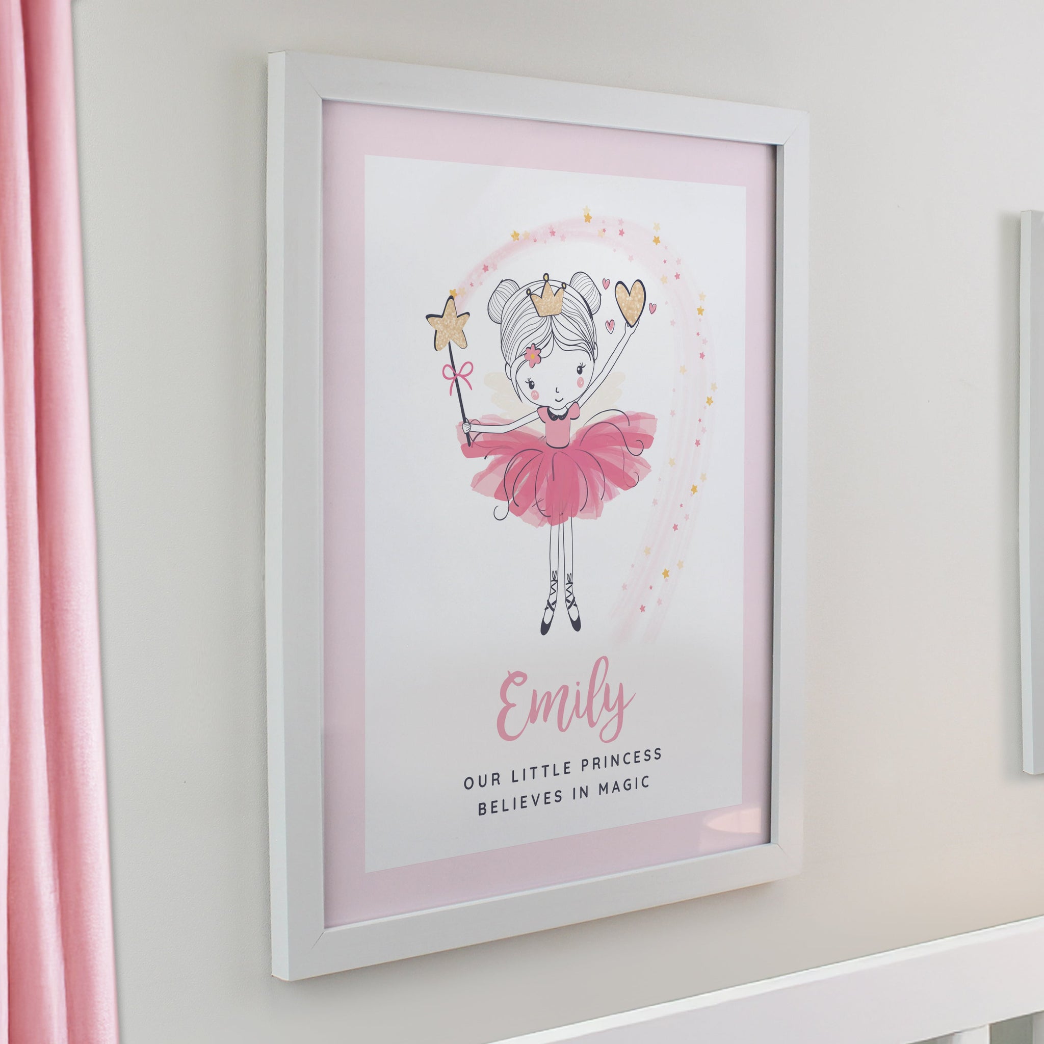 Personalised Princess Ballerina Framed Prints: 6 - Framed Prints By Gift Moments