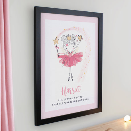 Personalised Princess Ballerina Framed Prints: 5 - Framed Prints By Gift Moments