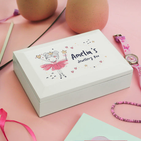 Personalised Princess Ballerina Wooden Jewellery Box: 1 - Jewellery Boxes By Gift Moments