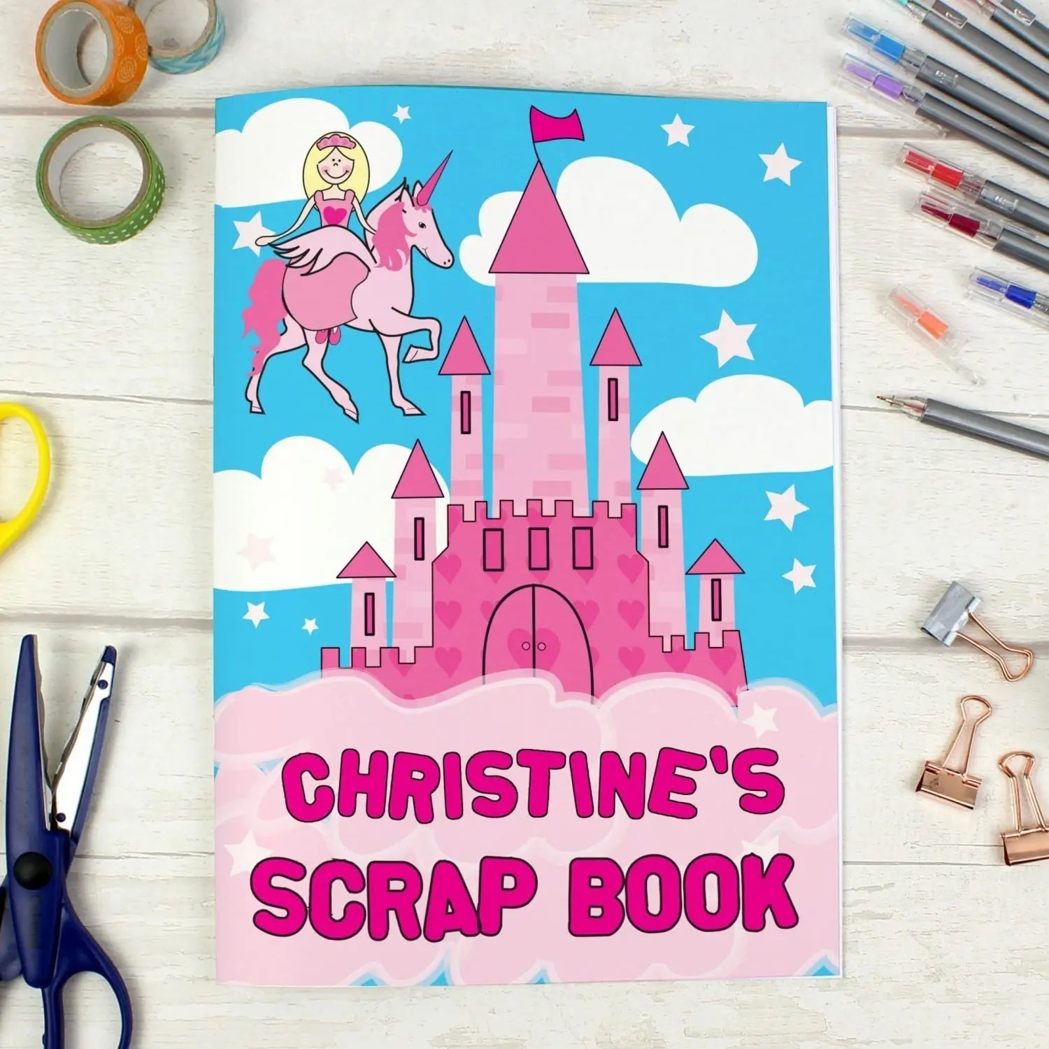 Personalised Princess & Unicorn - A4 Scrapbook: 3 - Books By Gift Moments