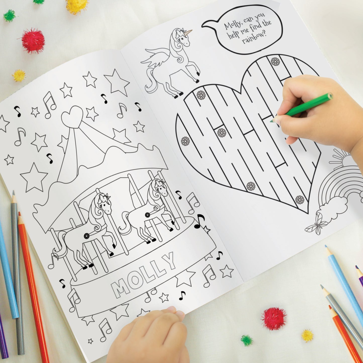 Personalised Princess & Unicorn Colouring Book: 2 - Books By Gift Moments