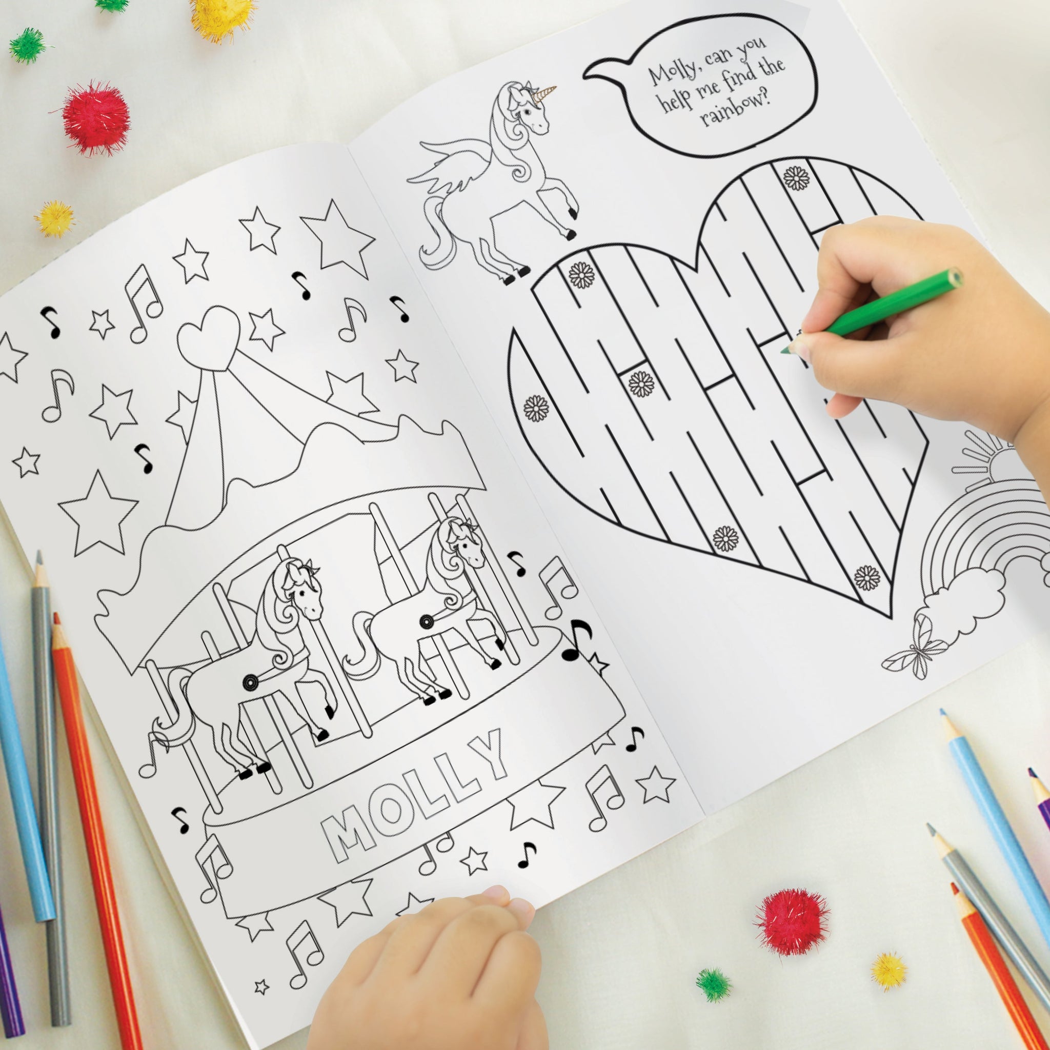 Personalised Princess & Unicorn Colouring Book: 2 - Books By Gift Moments