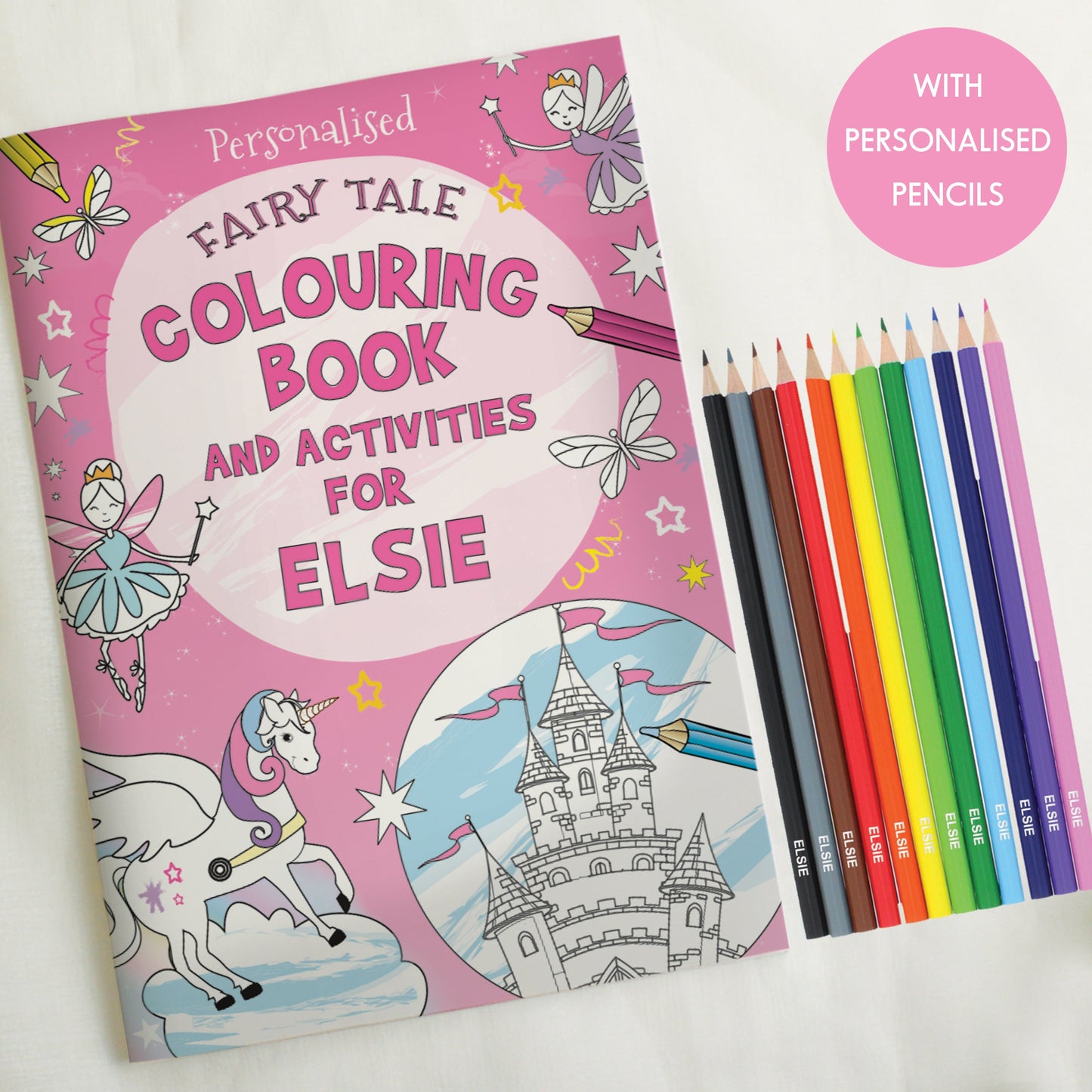 Personalised Princess & Unicorn Colouring Book with Pencil Crayons: 2 - Books By Gift Moments