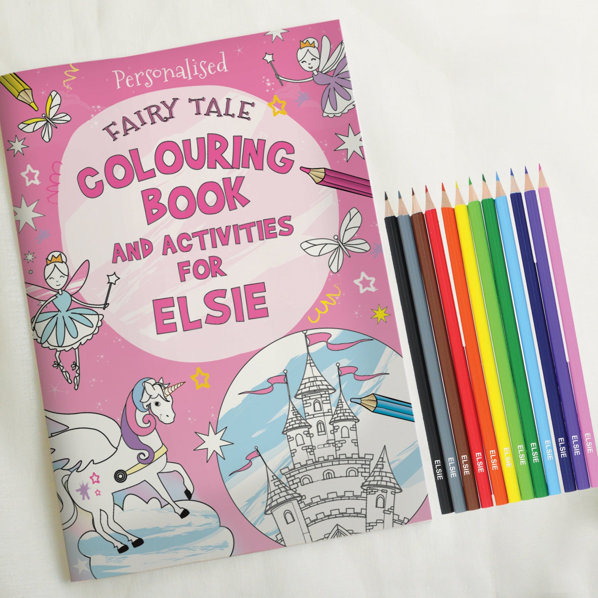 Personalised Princess & Unicorn Colouring Book with Pencil Crayons: 1 - Books By Gift Moments