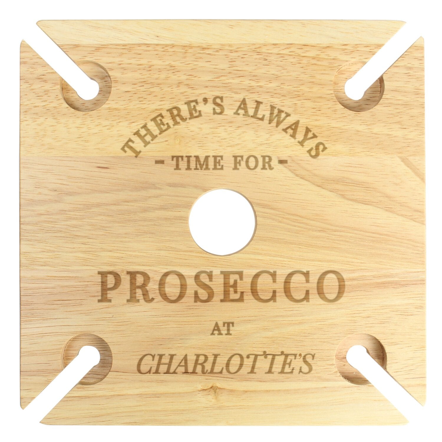 Personalised Prosecco Four Prosecco flute Holder & Bottle Holder - Shop Barware At Gift Moments - 5