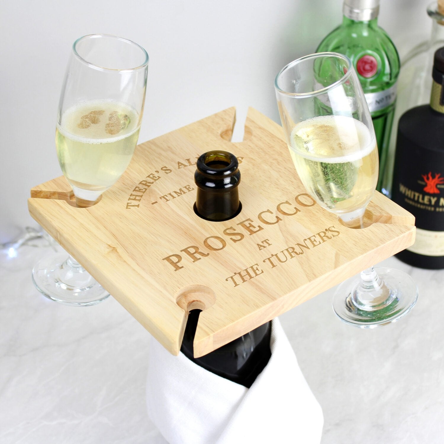Personalised Prosecco Four Prosecco flute Holder & Bottle Holder - Shop Barware At Gift Moments - 2