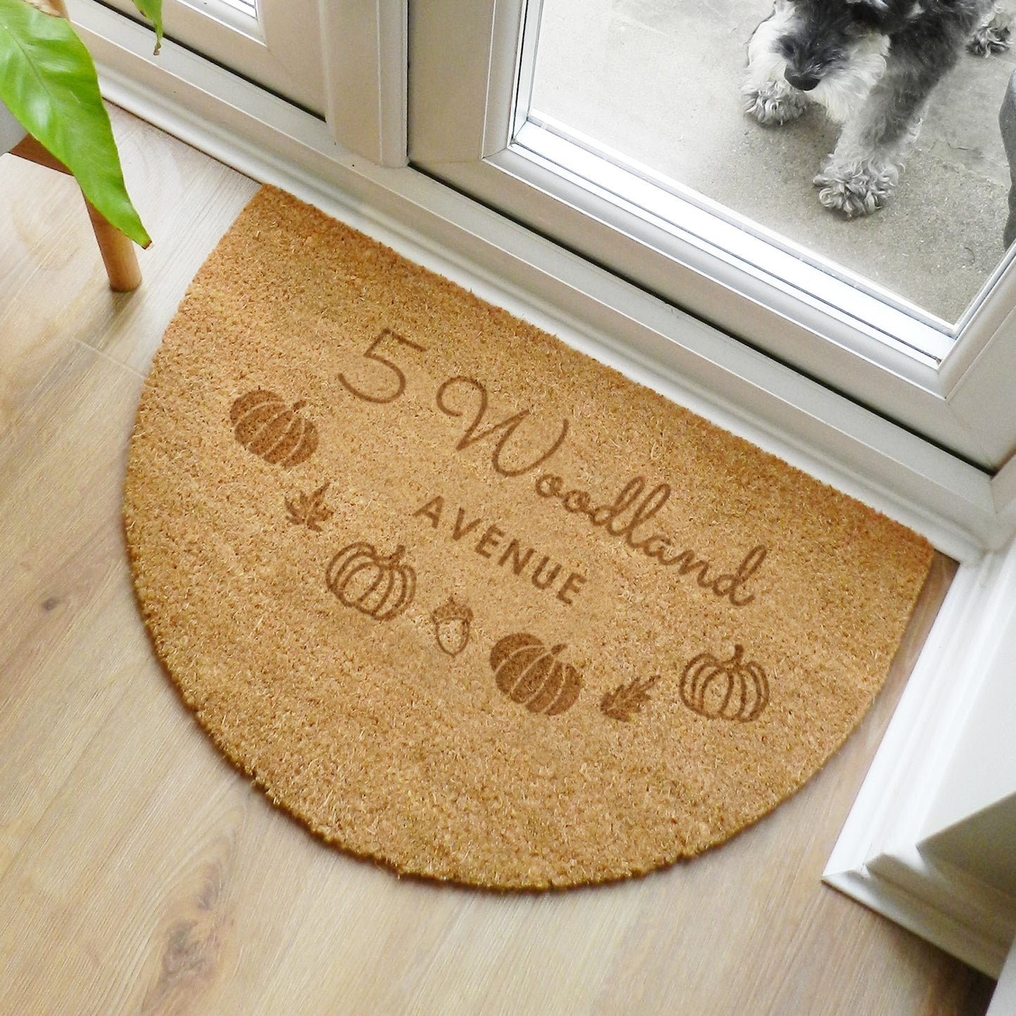 Personalised Pumpkin Half Moon Doormat: 1 - Doormats By Gift Moments