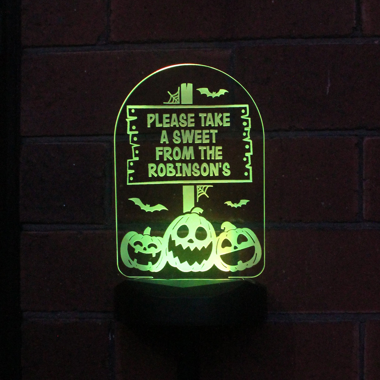 Personalised Pumpkin Patch Halloween Solar Light: 2 - Solar Lights By Gift Moments