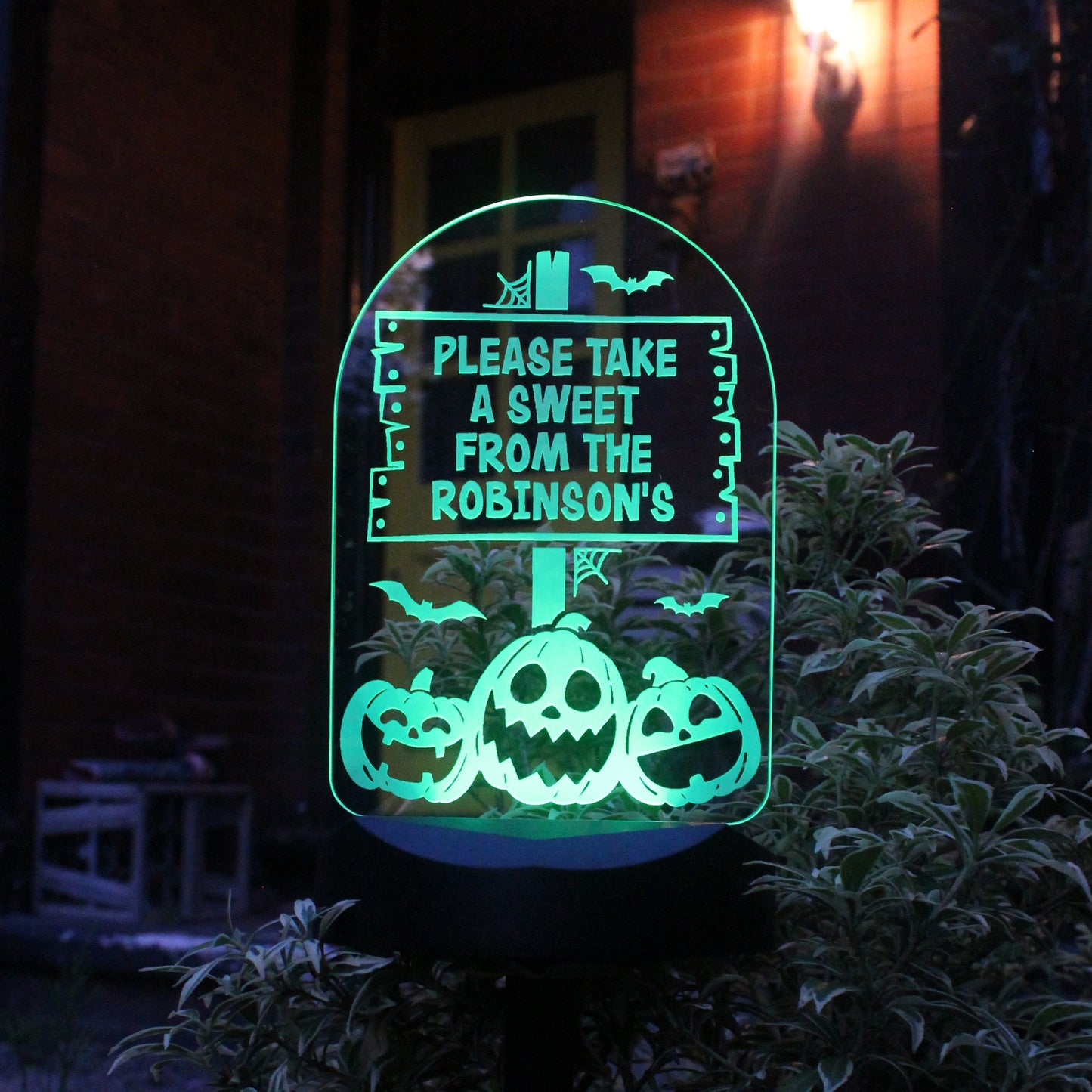 Personalised Pumpkin Patch Halloween Solar Light: 7 - Solar Lights By Gift Moments