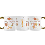 Personalised Pumpkin Spice Gold Handle Mug: 5 - Mugs By Gift Moments
