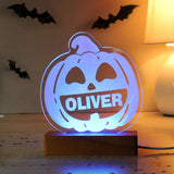 Personalised Pumpkin Wooden LED Light: 8 - LED Lighting By Gift Moments
