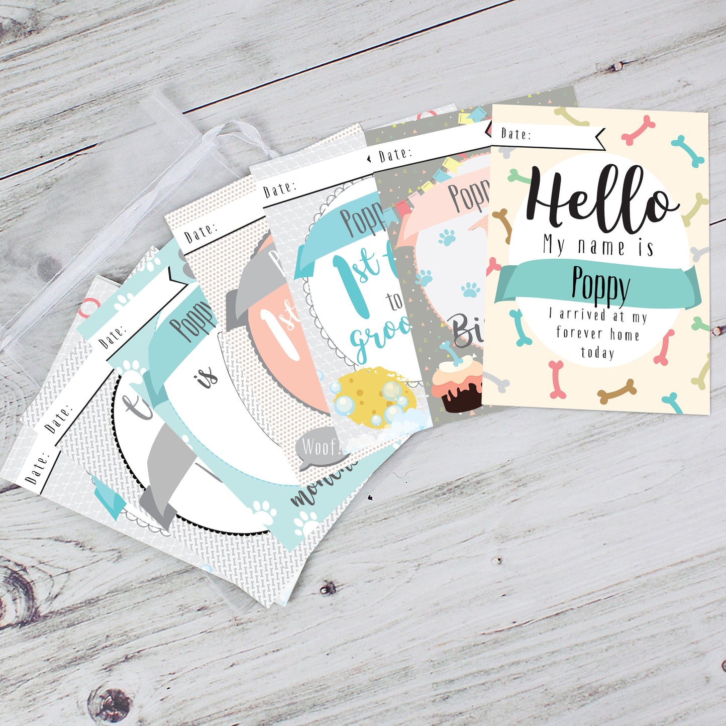 Personalised Puppy Cards: For Milestone Moments: 7 - Keepsakes By Gift Moments