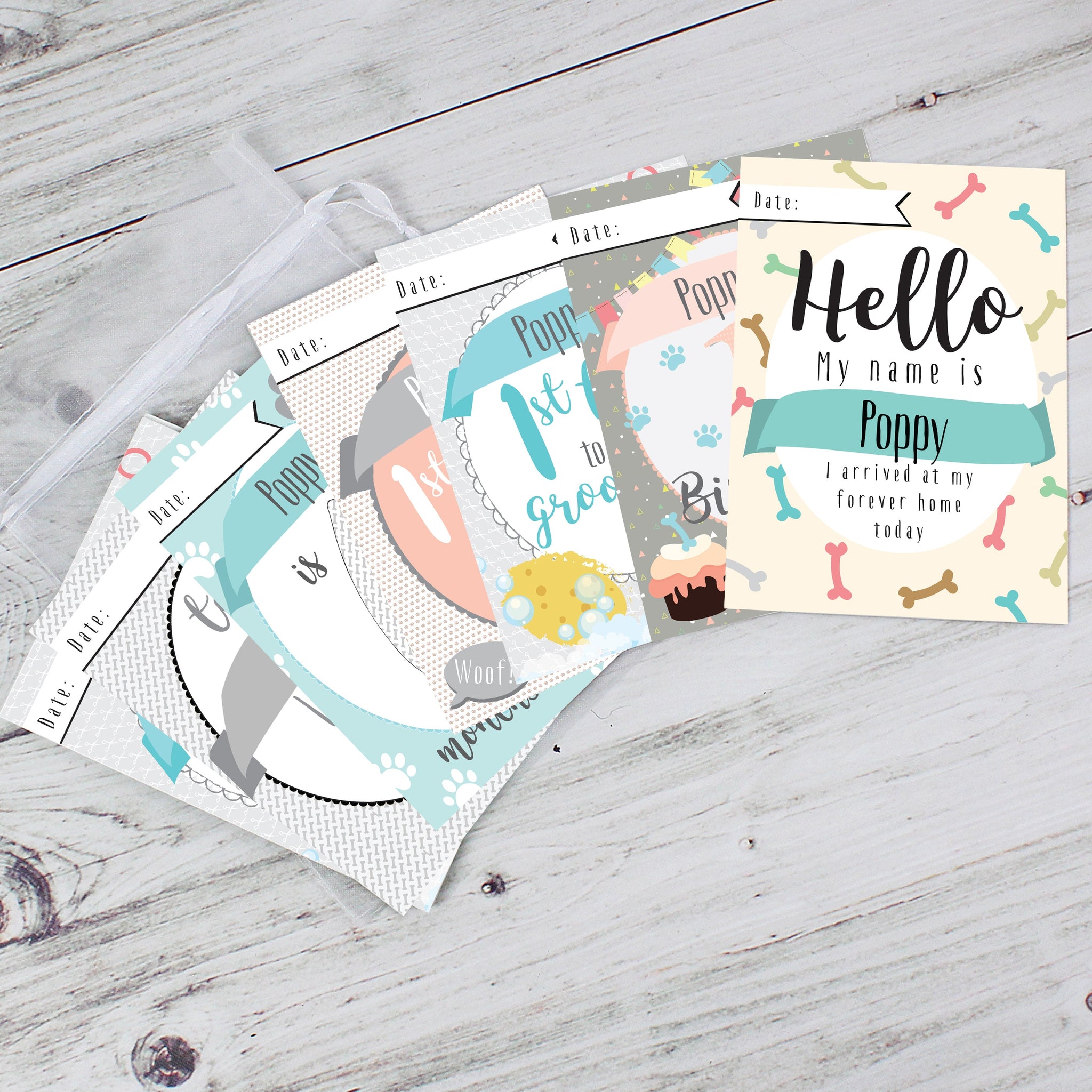 Personalised Puppy Cards: For Milestone Moments: 7 - Keepsakes By Gift Moments