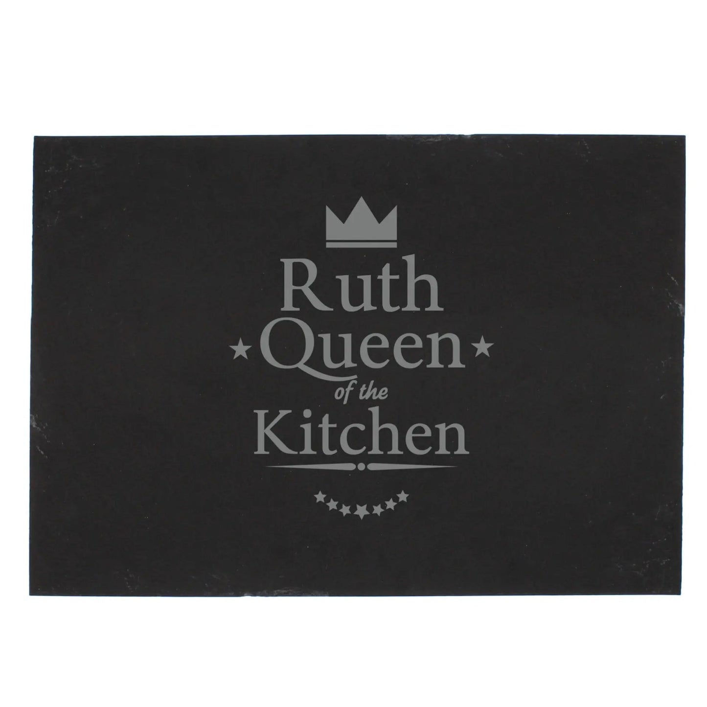 Personalised Queen of the Kitchen Slate Placemat: 4 - Placemats By Gift Moments