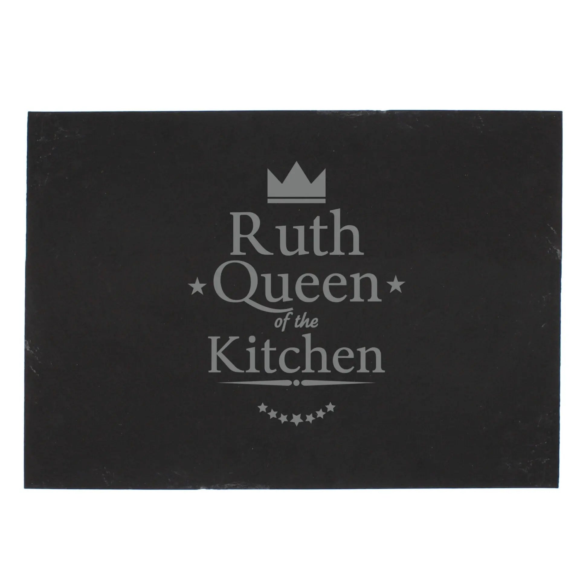 Personalised Queen of the Kitchen Slate Placemat: 4 - Placemats By Gift Moments