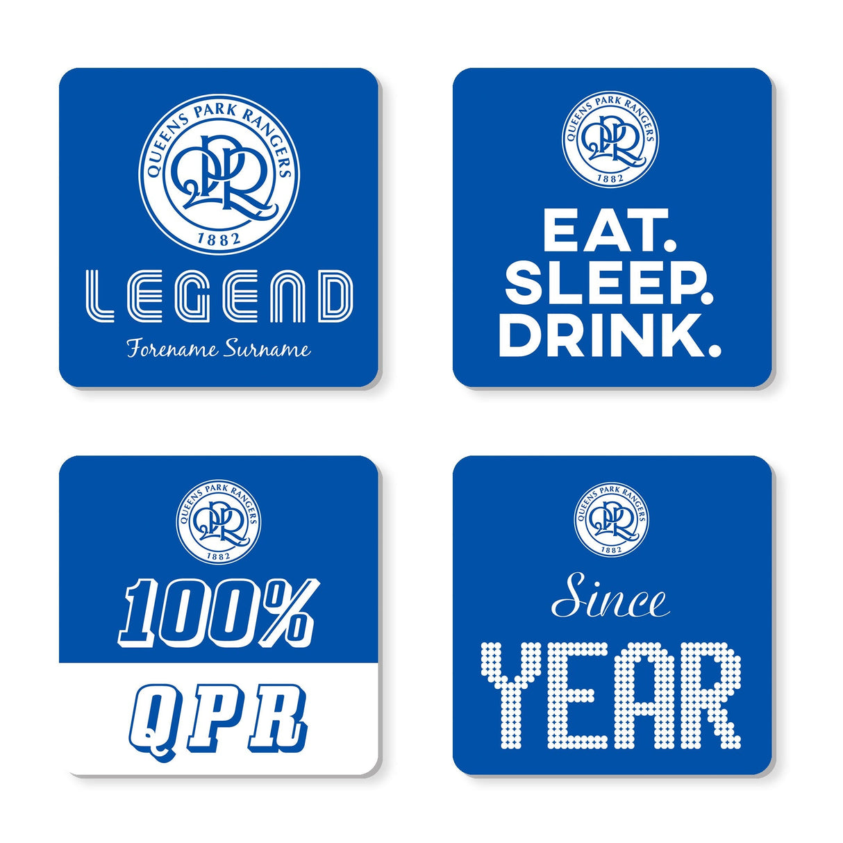 Personalised Queens Park Rangers FC Coasters: 1 - Coasters By Queens Park Rangers
