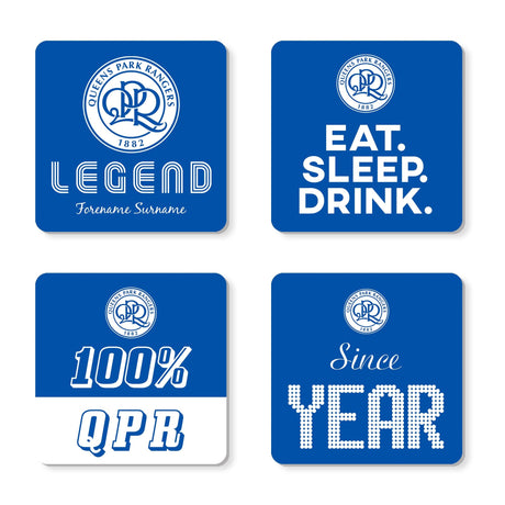 Personalised Queens Park Rangers FC Coasters: 1 - Coasters By Queens Park Rangers