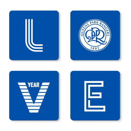 Personalised Queens Park Rangers FC Love Coasters: 1 - Coasters By Queens Park Rangers