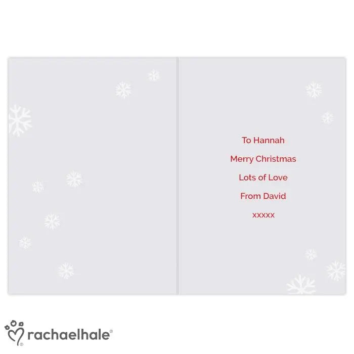 Personalised Rachael Hale Christmas Dachshund Through the Snow Card: 5 - Greeting Cards By Rachael Hale