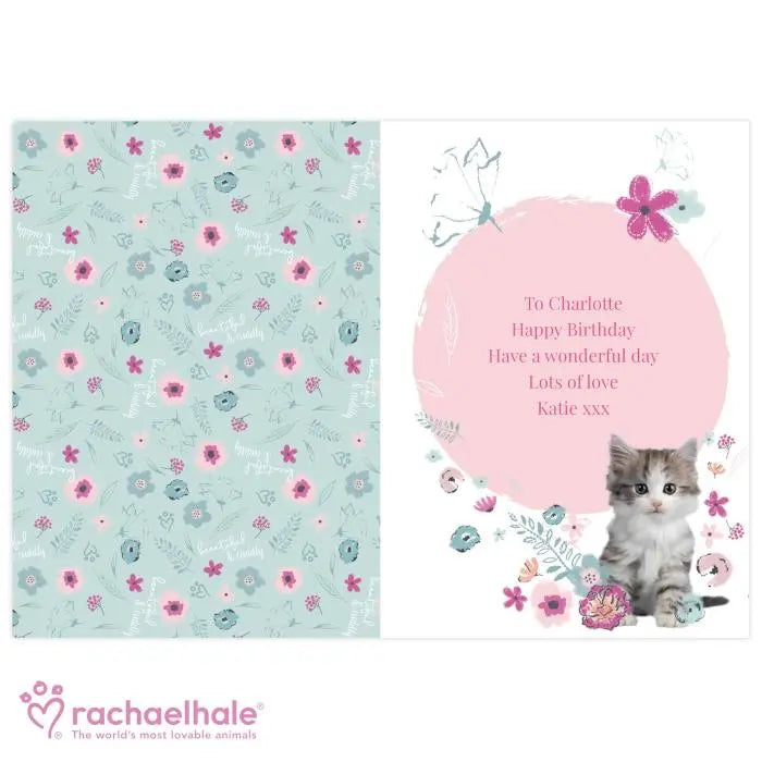 Personalised Rachael Hale Cute Kitten Card: 4 - Greeting Cards By Rachael Hale