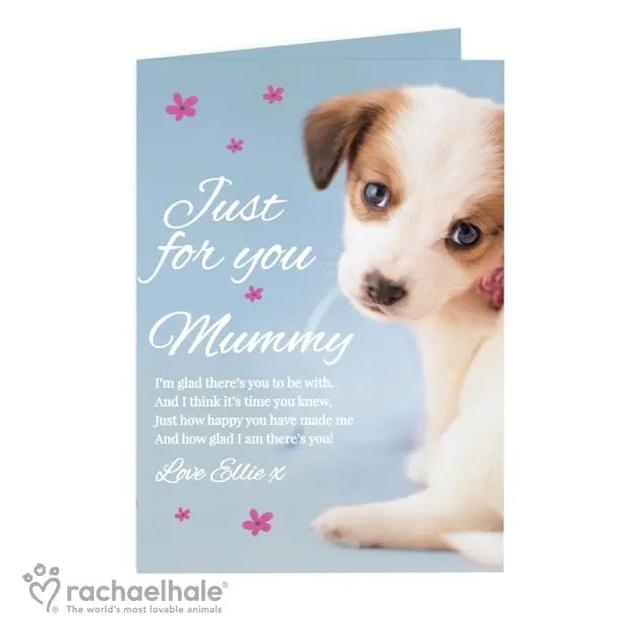 Personalised Rachael Hale ’Just for You’ Puppy Card: 3 - Greeting Cards By Rachael Hale