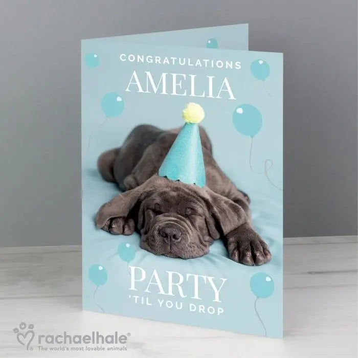 Personalised Rachael Hale ’Party ’Til You Drop’ Card: 2 - Greeting Cards By Rachael Hale