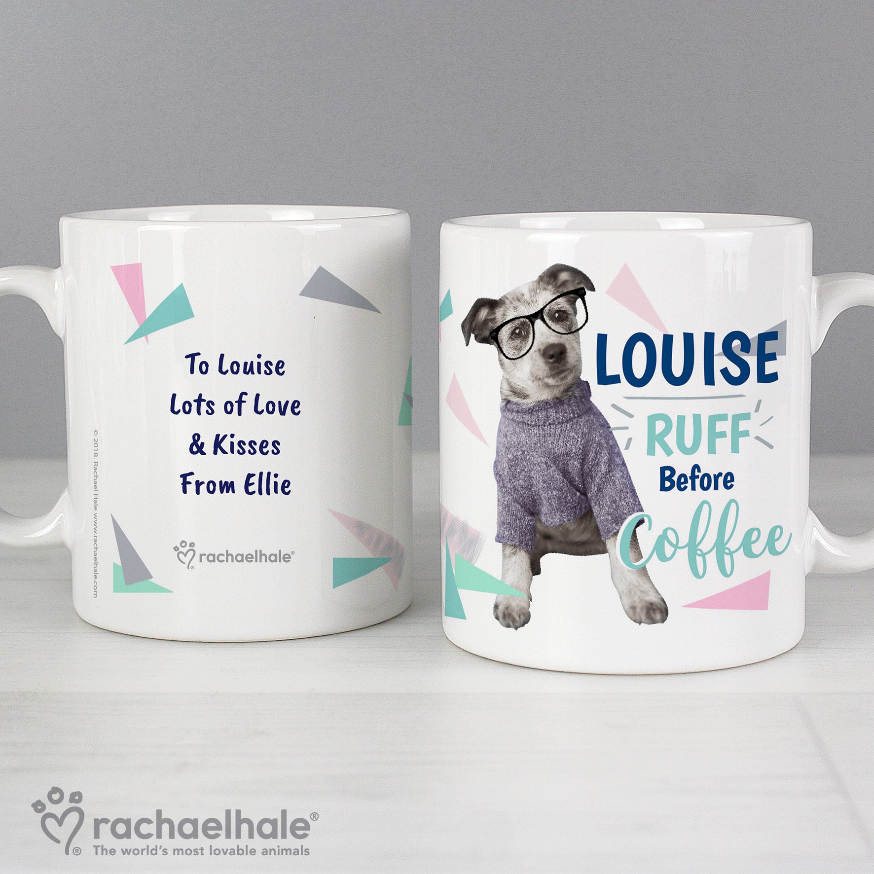 Personalised Rachael Hale ’Ruff Before Coffee’ Dog Mug: 3 - Mugs By Rachael Hale