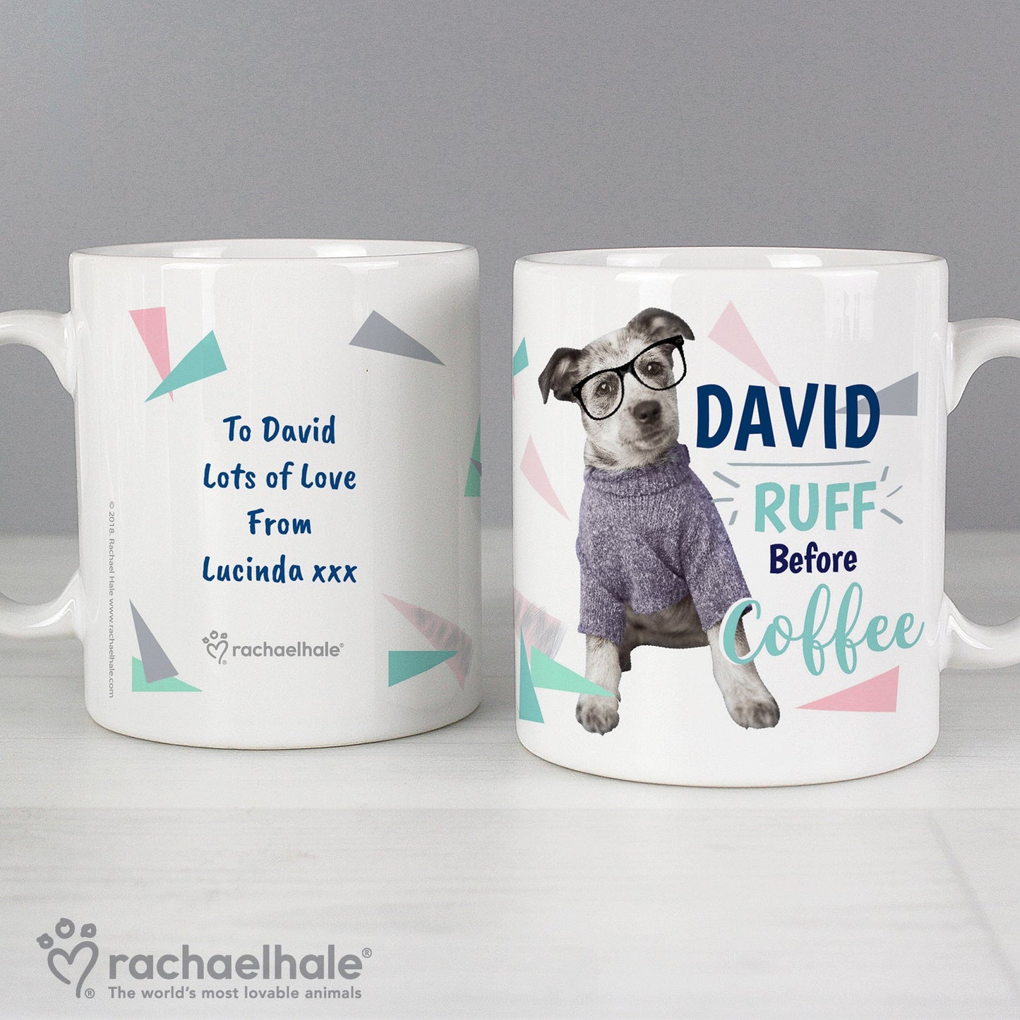 Personalised Rachael Hale ’Ruff Before Coffee’ Dog Mug: 4 - Mugs By Rachael Hale