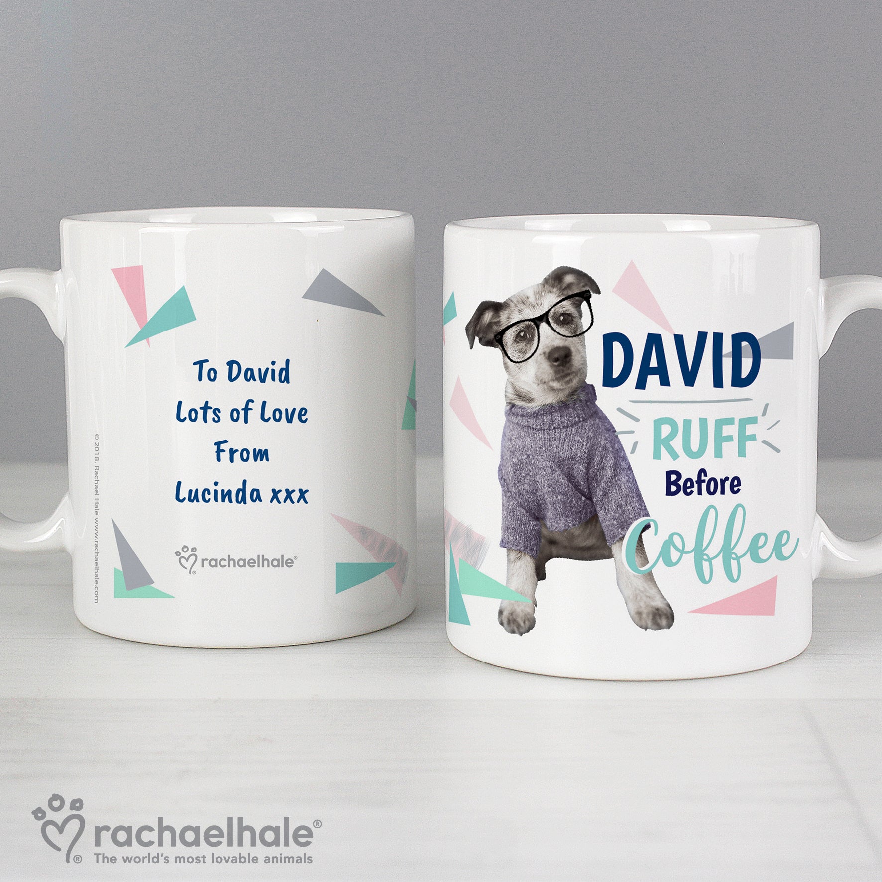 Personalised Rachael Hale ’Ruff Before Coffee’ Dog Mug: 4 - Mugs By Rachael Hale