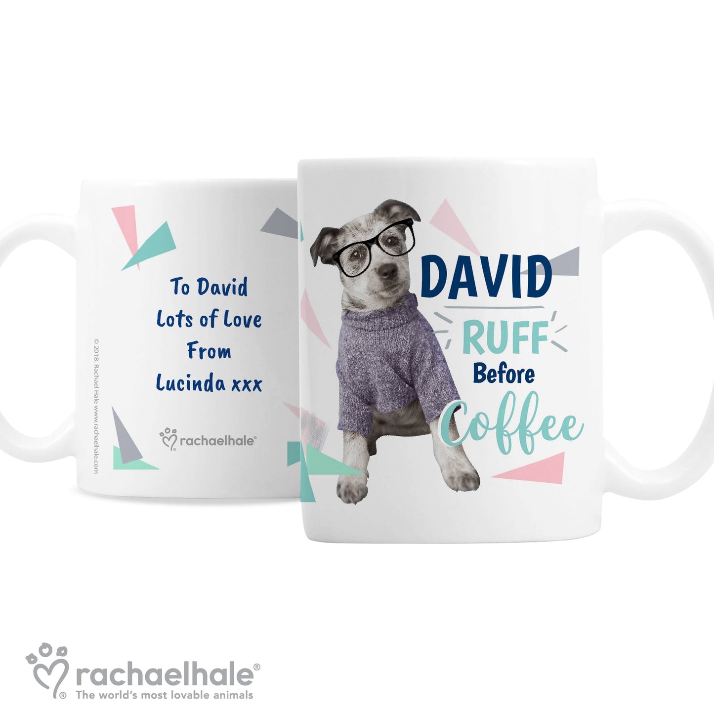 Personalised Rachael Hale ’Ruff Before Coffee’ Dog Mug: 2 - Mugs By Rachael Hale