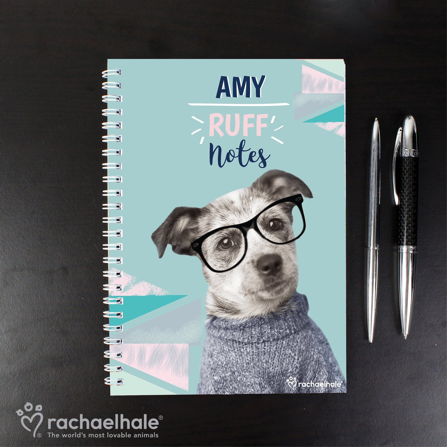 Personalised Rachael Hale ’Ruff Notes’ Dog A5 Notebook: 3 - Notebooks By Rachael Hale