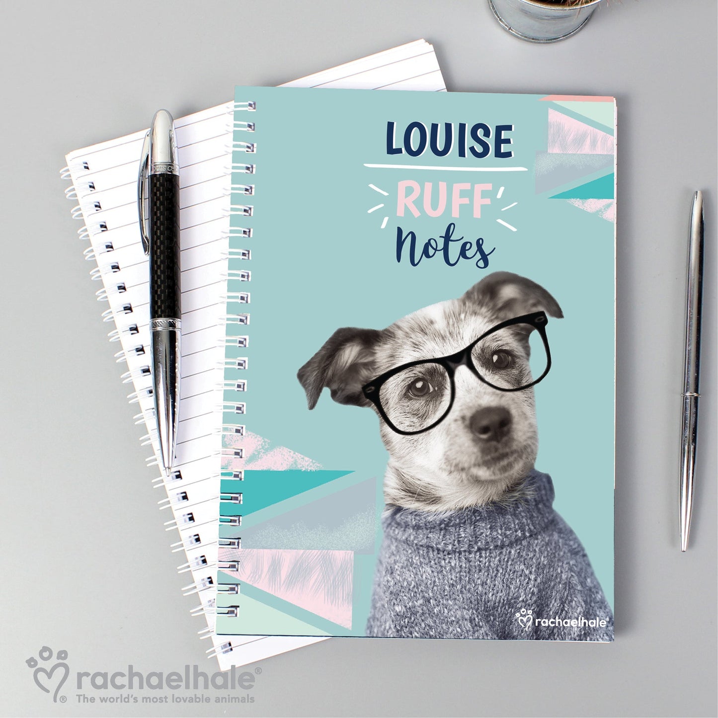 Personalised Rachael Hale ’Ruff Notes’ Dog A5 Notebook: 1 - Notebooks By Rachael Hale