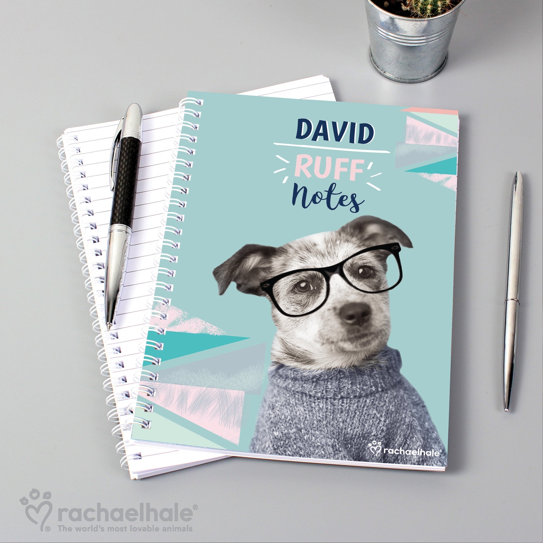 Personalised Rachael Hale ’Ruff Notes’ Dog A5 Notebook: 5 - Notebooks By Rachael Hale