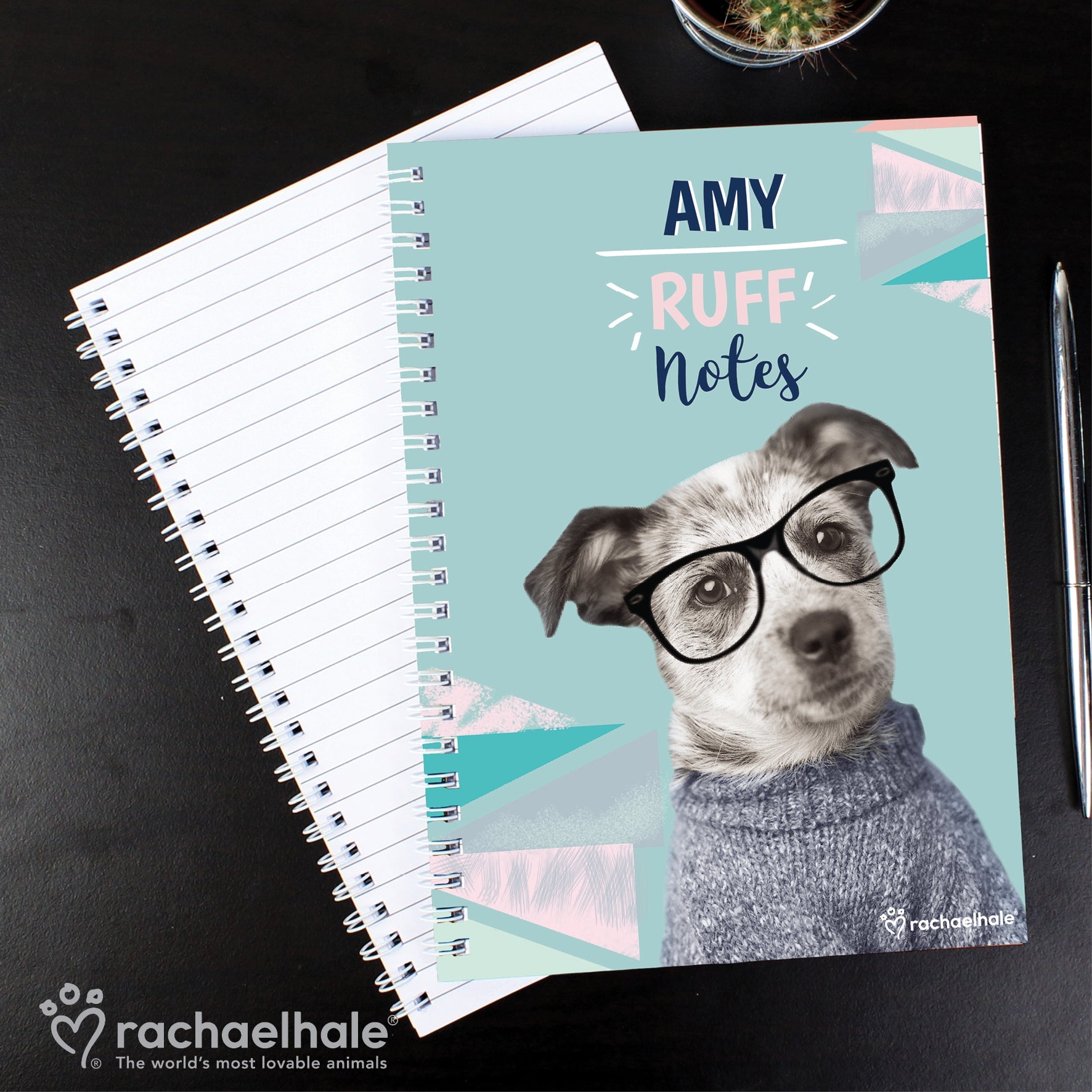 Personalised Rachael Hale ’Ruff Notes’ Dog A5 Notebook: 6 - Notebooks By Rachael Hale