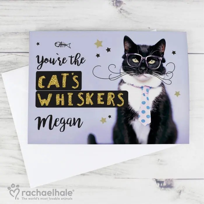 Personalised Rachael Hale You’re the Cats Whiskers Card: 1 - Greeting Cards By Rachael Hale
