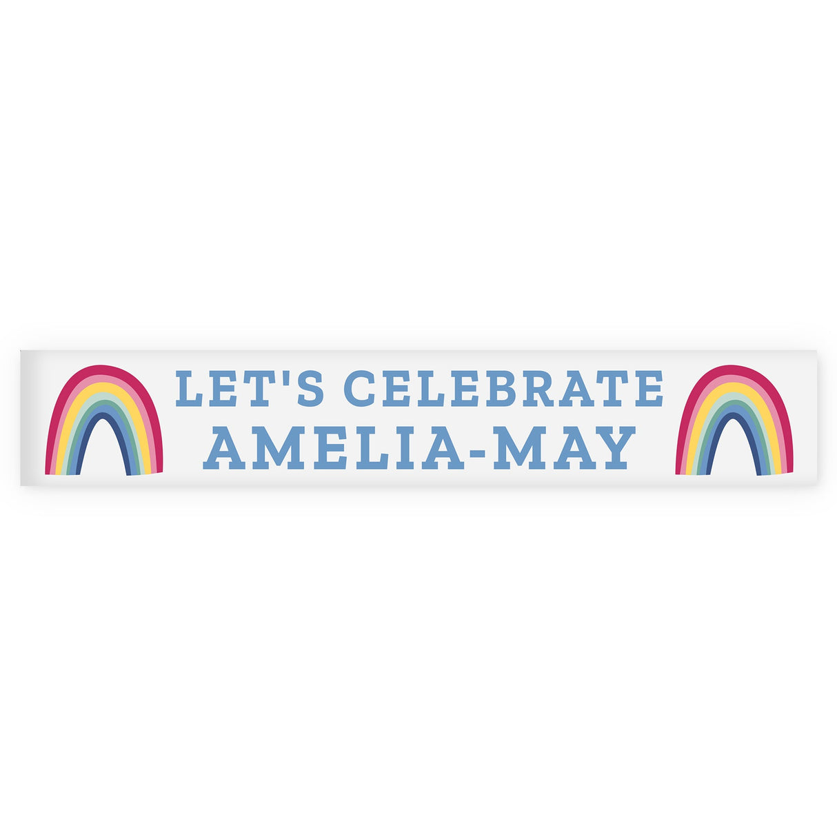 Personalised Rainbow Banner: 6 - Banners By Gift Moments